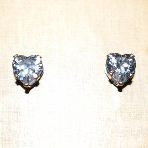 6mm Heart CZ 925 Sterling Silver Stud Earring